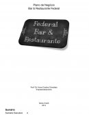 Plano de Negocios Bar e Restaurante Federal