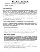 ESTUDO DO LUCRO RESULTADO: ECONÔMICO – FINANCEIRO - FISCAL