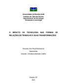 O IMPACTO DA TECNOLOGIA NAS FORMAS DE RELAÇÕES DE TRABALHO E SUAS TRANSFORMAÇÕES