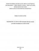 MATEMÁTICA NA INCLUSÃO: formação docente em uma previsão de mudança no recinto escolar