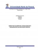 ASPECTOS FILOSÓFICOS, SOCIOLÓGICOS E PEDAGÓGICOS NA EDUCAÇÃO INFANTIL