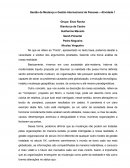 Trabalho Gestão de Mudança e Gestão Internacional de Pessoas