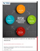 PROJETOS PLANO DE GERENCIAMENTO DOS RISCOS (RISK MANAGEMENT PLAN)