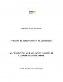 AS CONSTANTES MUDANÇAS NOS HÁBITOS DE COMPRA DO CONSUMIDOR