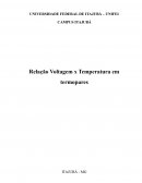 Relatório Relação Voltagem x Temperatura em Termopares