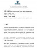 TRABALHO DE  METOLOGIA CIENTÍFICA