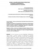 AS RELAÇÃO ENTRE NÍVEIS CONCEITUAIS DE ESCRITA E ESTRATÉGIAS DE RECONHECIMENTO DE PALAVRAS