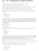 AVALIAÇÃO VIRTUAL 1 e 2 DA DISCIPLINA DE PLANEJAMENTO DE MATERIAL DIDÁTICO