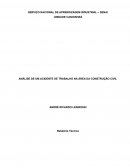 ANÁLISE DE UM ACIDENTE DE TRABALHO NA ÁREA DA CONSTRUÇÃO CIVIL