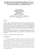 DESAFIOS DA GESTÃO EM EMPRESA FAMILIAR, NO ATUAL CENÁRIO SÓCIO-ECONÔMICO, CONSIDERANDO A TEORIA DAS RELAÇÕES HUMANAS A PRODUTIVIDADE