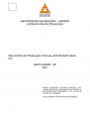 RELATÓRIO DE PRODUÇÃO TEXTUAL INTERDISCIPLINAR - PTI SANTO ANDRÉ - SP