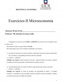 O Exercício II Microeconomia