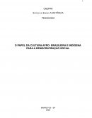 O PAPEL DA CULTURA AFRO- BRASILEIRA E INDÍGENA PARA A DEMOCRATIZAÇÃO SOCIAL