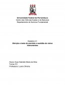 Relatorio Aferição e teste de precisão e exatidão em varios instrumentos