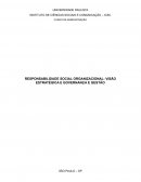 A RESPONSABILIDADE SOCIAL ORGANIZACIONAL: VISÃO ESTRATÉGICA E GOVERNANÇA E GESTÃO