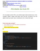 Atividades Desenvolvimento Voltado à Web