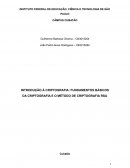 INTRODUÇÃO À CRIPTOGRAFIA: FUNDAMENTOS BÁSICOS DA CRIPTOGRAFIA E O MÉTODO DE CRIPTOGRAFIA RSA