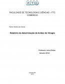 Trabalho Relatório da Determinação de Acidez do Vinagre