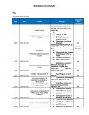 A CRONOGRAMA DE INTEGRAÇÃO