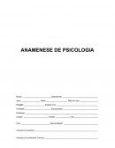 MODELO DE ANAMINESE DE PSICOLOGIA