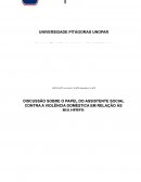 O papel do assistente social no combate a violência contra mulheres