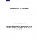 O papel do assistente social no combate a violência contra mulheres