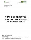 A AÇÃO DE DIFERENTES TEMPERATURAS