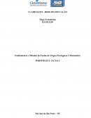 Portfólio Fundamentos e Métodos do Ensino de Língua Portuguesa e Matemática