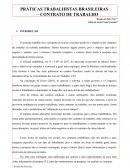 PRÁTICAS TRABALHISTAS BRASILEIRAS – CONTRATO DE TRABALHO