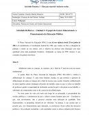 Atividade Reflexiva – Unidade I- O papel do Gestor Educacional e o Financiamento da Educação Pública