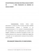 RECLAMAÇÃO TRABALHISTA C/C DANOS MORAIS