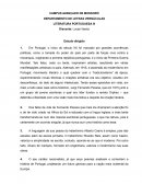 DEPARTAMENTO DE LETRAS VERNÁCULAS LITERATURA PORTUGUESA