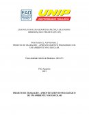 PROJETO DE TRABALHO – APROVEITAMENTO PEDAGÓGICO DE UM AMBIENTE NÃO ESCOLAR