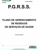 PLANO DE GERENCIAMENTO DE RESÍDUOS DE SERVIÇOS DE SAÚDE - PADRÃO