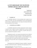 A CONTABILIDADE NOS NEGÓCIOS EMPRESARIAIS: DEPARTAMENTO PESSOAL