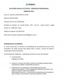 O RELATÓRIO PARCIAL DE ESTÁGIO - OBSERVAÇÃO EMPRESARIAL