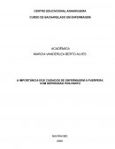 A IMPORTÂNCIA DOS CUIDADOS DE ENFERMAGEM A PUERPERA COM DEPRESSÃO PÓS-PARTO