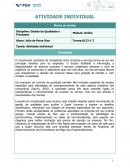 A Atividade Individual Controle de qualidade de processos