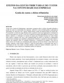 OS EFEITOS DA GESTÃO TRIBUTÁRIA E DE CUSTOS NA CONTINUIDADE DAS EMPRESAS