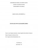 A QUÍMICA GERAL EXPERIMENTAL A ESTUDO QUALITATIVO DE EQUILÍBRIO QUÍMICO