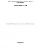 TRANSCONSTITUCIONALISMO NA APLICAÇÃO DOS DIREITOS HUMANOS