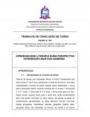 APRENDIZAGEM LITERÁRIA NUMA PERSPECTIVA INTERDISCIPLINAR DOS SABERES