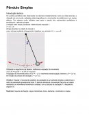 Relatório de Física Pendulo Simples