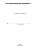 O Gerenciamento dos Resíduos Sólidos da Construção Civil no Munícipio de Rialma