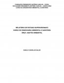 RELATÓRIO DE ESTÁGIO SUPERVISIONADO CURSO DE ENGENHARIA AMBIENTAL E SANITÁRIA ÁREA: GESTÃO AMBIENTAL