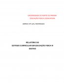 ESTAGIO CURRICULAR III EDUCAÇÃO FISICA LICENCIATURA GESTÃO