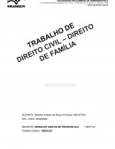 TRABALHO DE DIREITO CIVIL - FAMILIA- CASAMENTO REGIME DE BENS