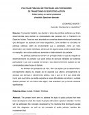 Políticas Públicas de Proteção aos Portadores de Transtorno do Espectro Autista