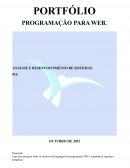 A PROGRAMAÇÃO PARA WEB ANÁLISE E DESENVOLVIMENTO DE SISTEMAS.