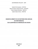 O DESENVOLVIMENTO DE UM SISTEMA PARA ANÁLISE DE PERFORMANCE DE ALGORITMOS DE ORDENAÇÃO DE DADOS